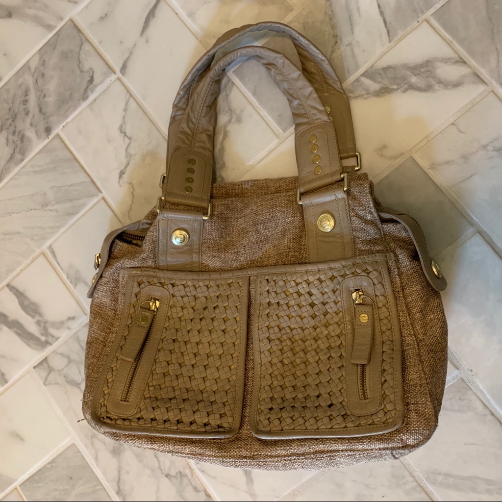 George, Gina, And Lucy Leather And Fabric Handbag